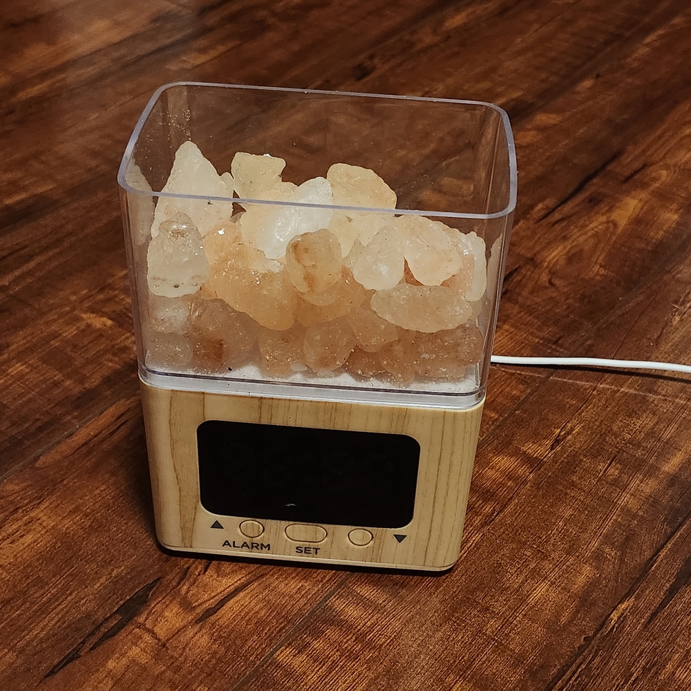 Himalayan Salt Lamp with Digital Clock